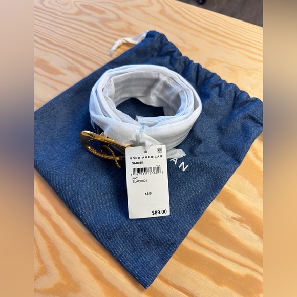 Good American Classic Oval Buckle Belt NWT - Picture 6 of 8